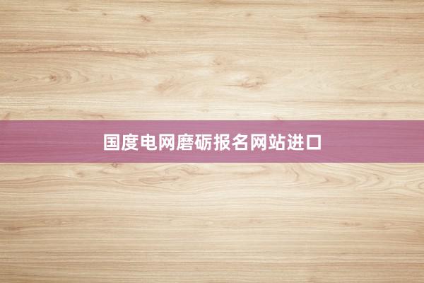 国度电网磨砺报名网站进口